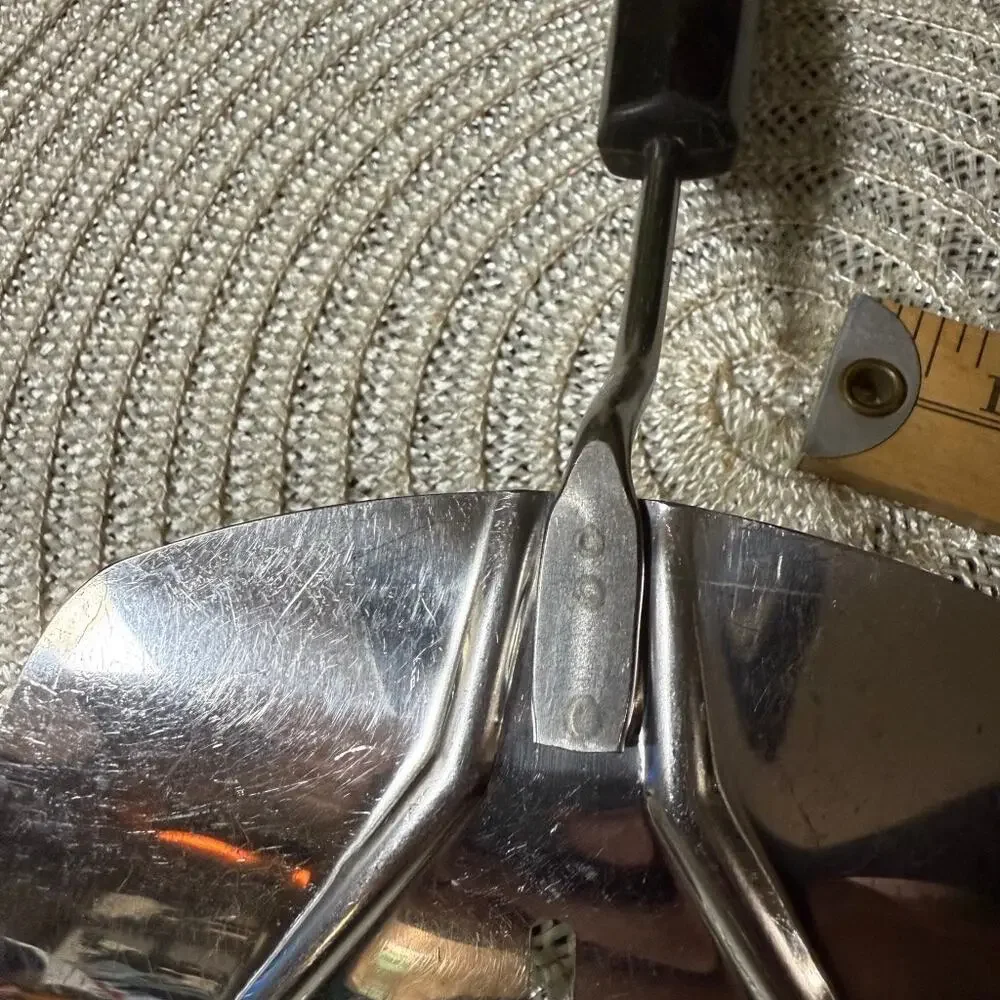 Foley MPLS Spatula Flipper VTG Wide Slotted Curved Stainless Steel Turner MCM